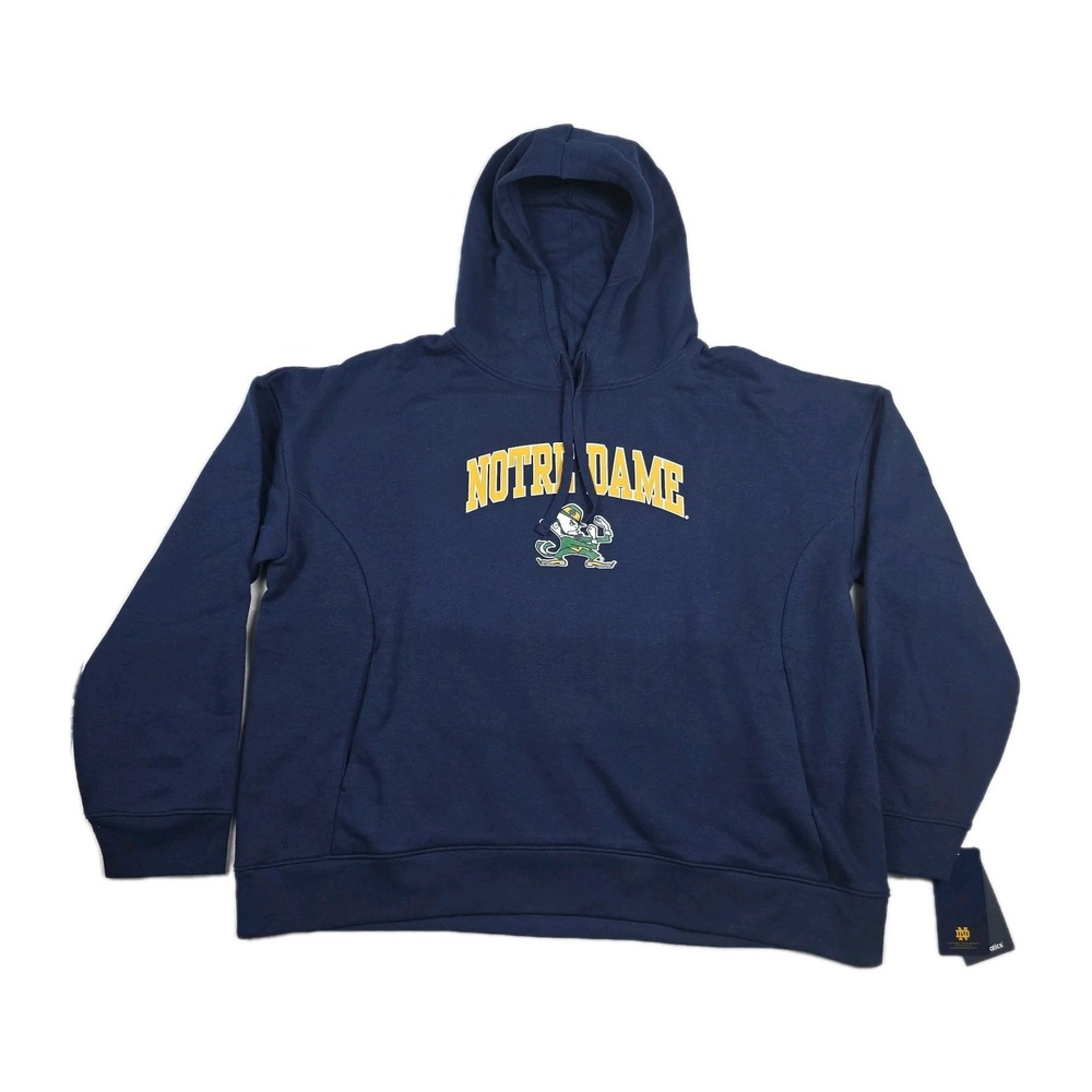Notre Dame Fighting Irish Fanatics Women's 2XL Campus Pullover Navy Blue Hoodie